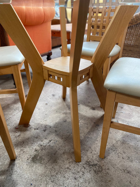 Round Glass Dining Table & 4 Chairs