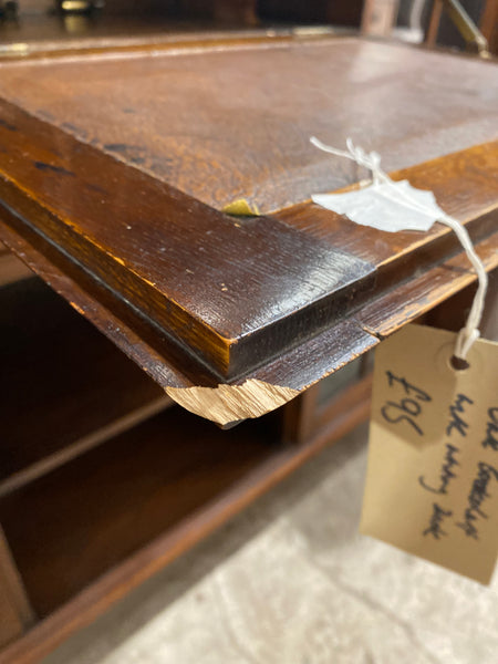 Oak Display Bookcase with Writing Desk