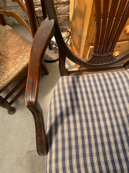 Carver Gingham seat chair