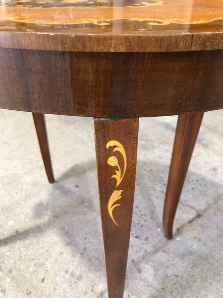 Italian Marquetry Music Box Side Table