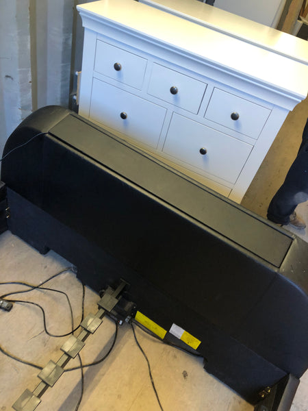 Faux Leather King Bed Frame With Built In TV
