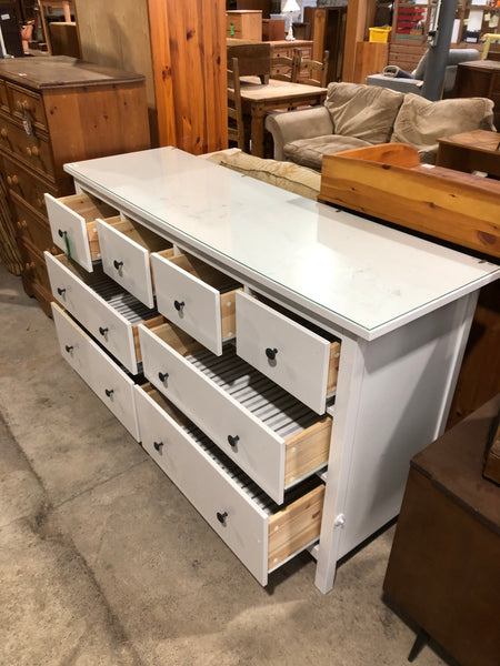Large White Chest of Drawers - REF