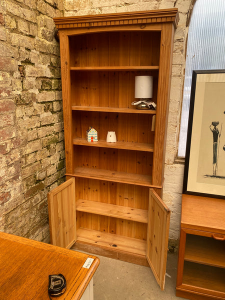 Pine Shelves with cupboards