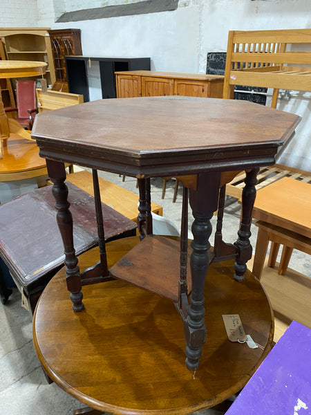 Octagonal Oak Side Table