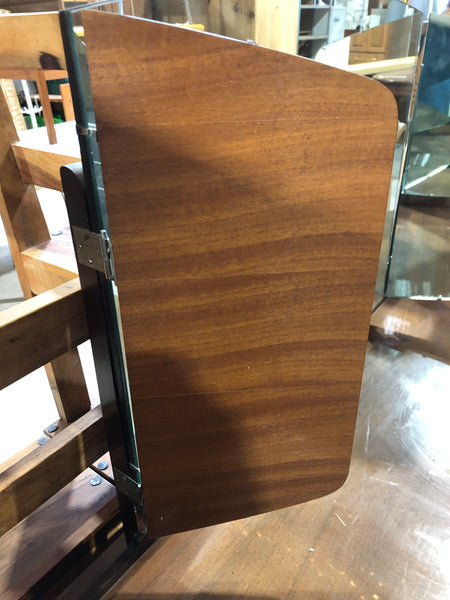 Mid Century Tri-Fold Mirror over Dressing Table
