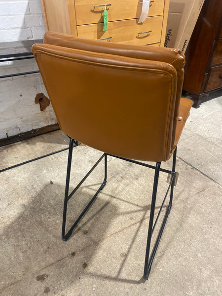 Faux Leather Bar Stool