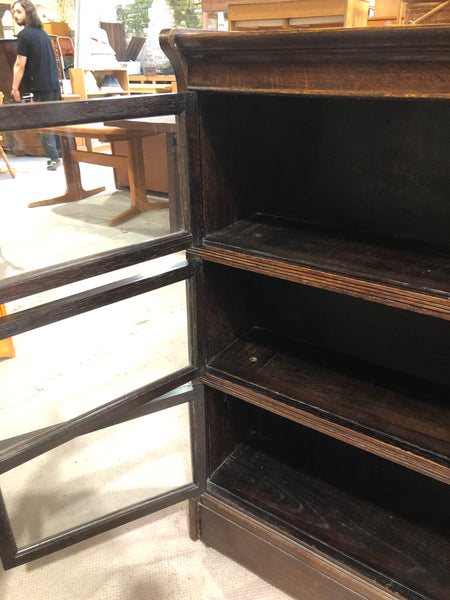 GHC- Dark Oak Vintage Library Sectional Bookcase