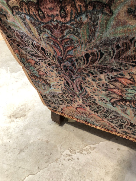 Antique Velvet Bedroom Chair
