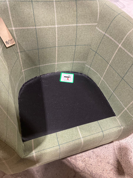 Green Tartan Bucket Chair