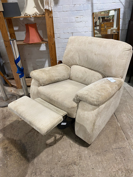 Plush chenille recliner