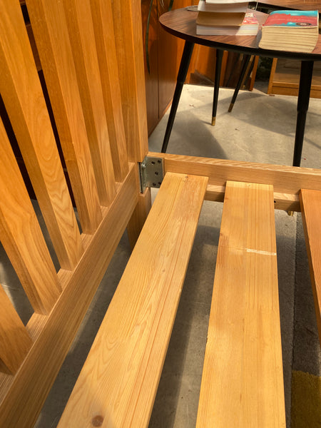 Pine double bed REF
