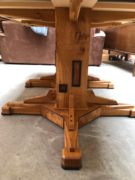 GHC - Burr Elm Extendable Dining Table