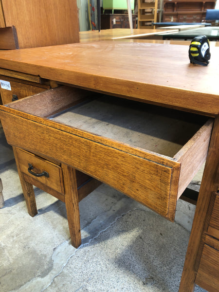 Six Drawer Wooden Pedestal Desk