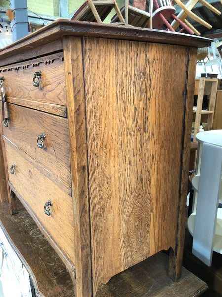 Antique Oak Chest of 3 Drawers