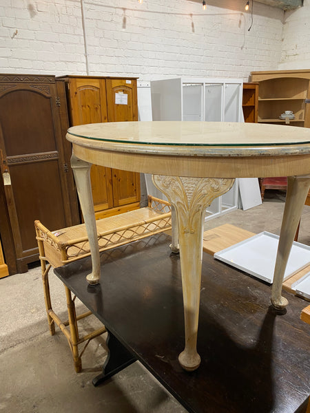 Oval Table with Glass Top
