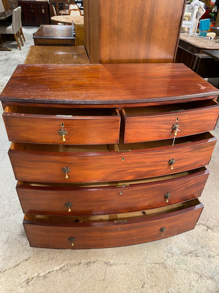 Antique Bow Front Chest of Drawers