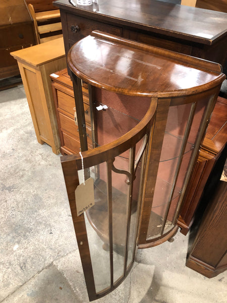 Vintage Demi Lune Display Cabinet