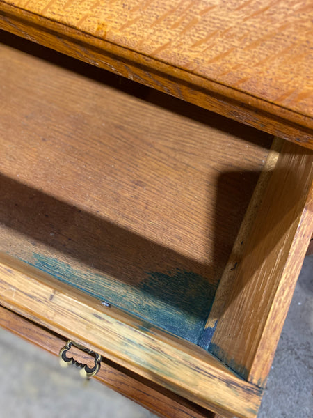 Vintage Narrow Oak Bureau