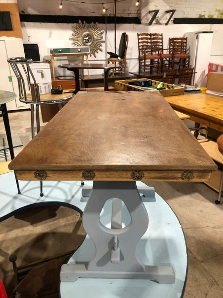 Carved Detail Painted Refectory Dining Table