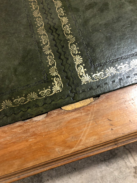 Pedestal Desk with Leather Top