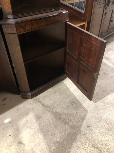 Dark Wood Corner Display Cabinet