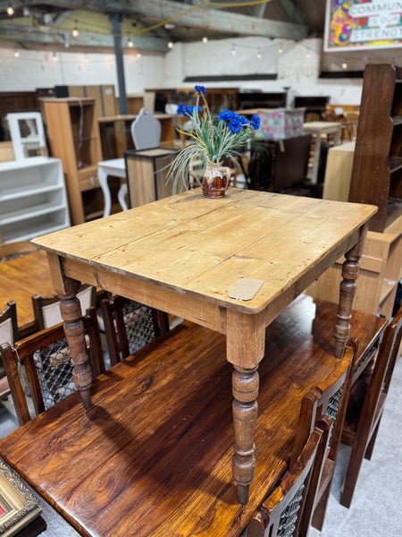 Small Rustic Pine Farmhouse Dining Table