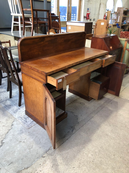GHC - Antique Pale Mahogany Pedestal  Sideboard Desk