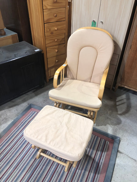 Glider Nursing Rocking chair and Footstool