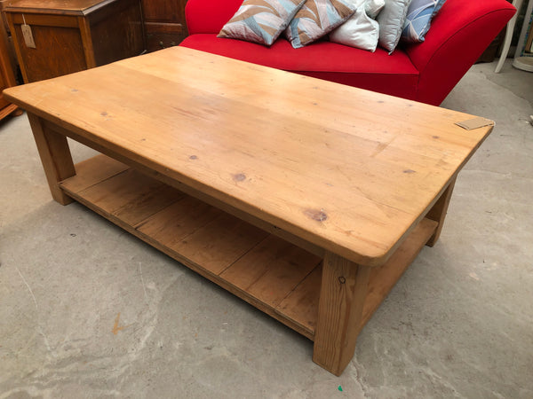 Large Solid Pine Coffee Table