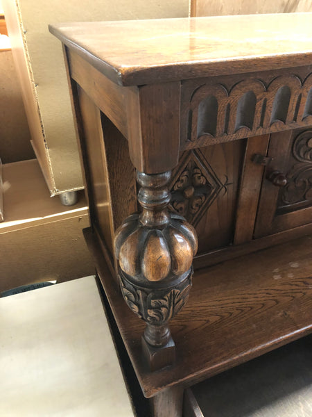 Vintage Oak Old Charm Court Cupboard