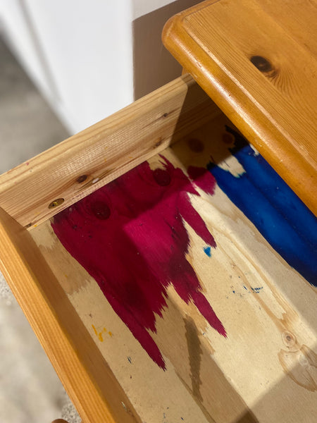 Large Pine Pedestal Desk