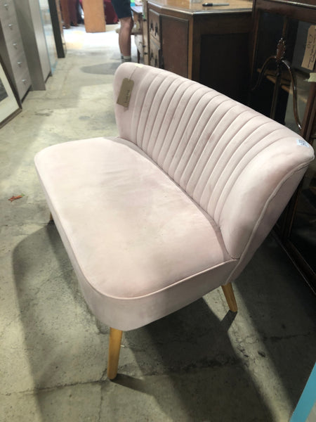 Pink Scalloped Edge Sofa
