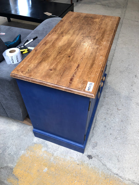 Pine Blue Painted Cupboard