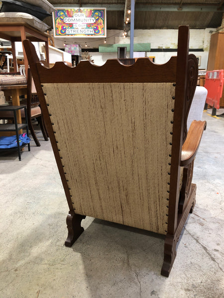 Griffin Detail Oak Lounge Chair