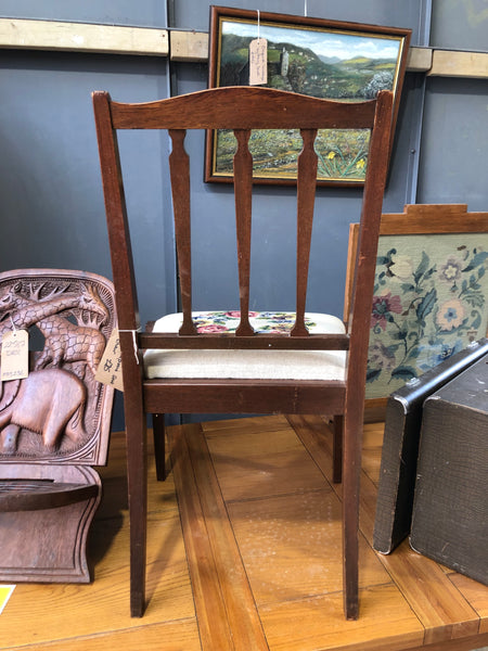Antique Needlepoint Seat Chair