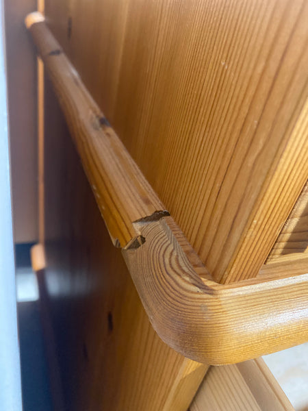 Large Pine Pedestal Desk