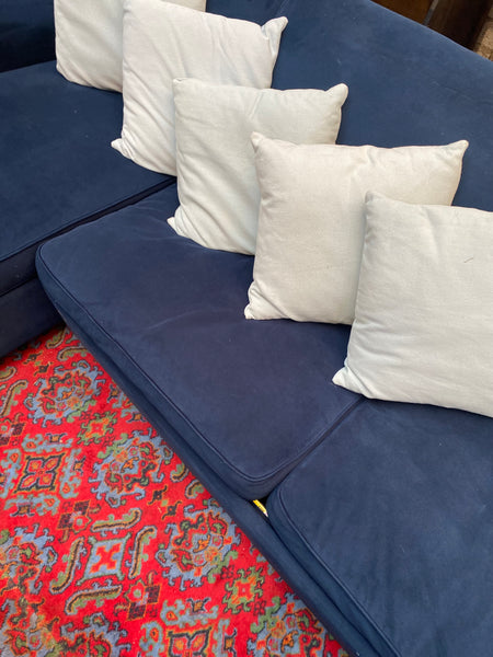 Blue Corner Sofa Bed