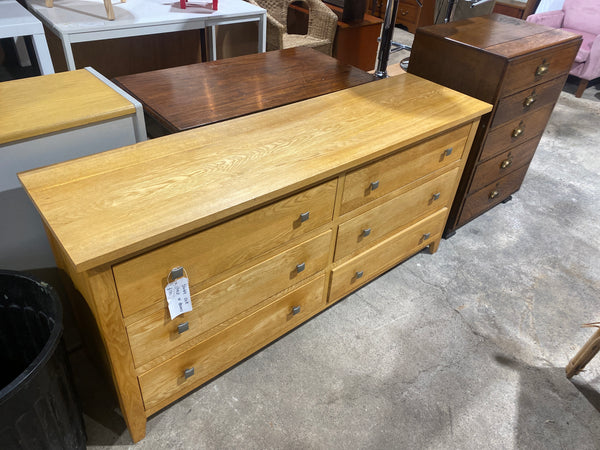 Double Oak Chest of Drawers