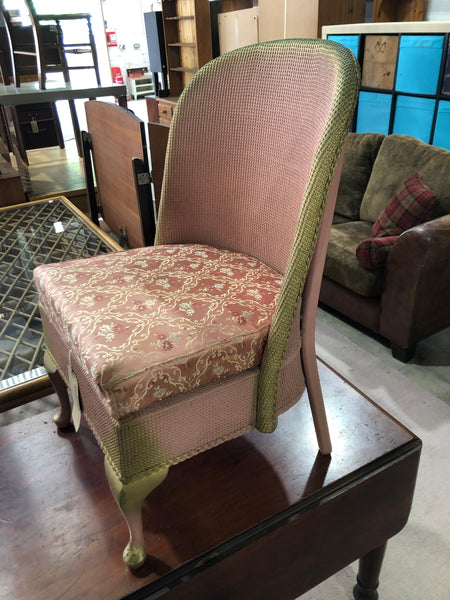Lloyd Loom Style Pink Bedroom Chair