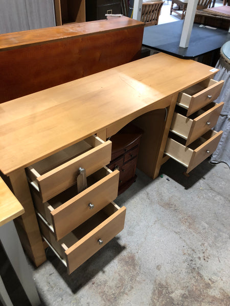 Veneer Pedestal Desk