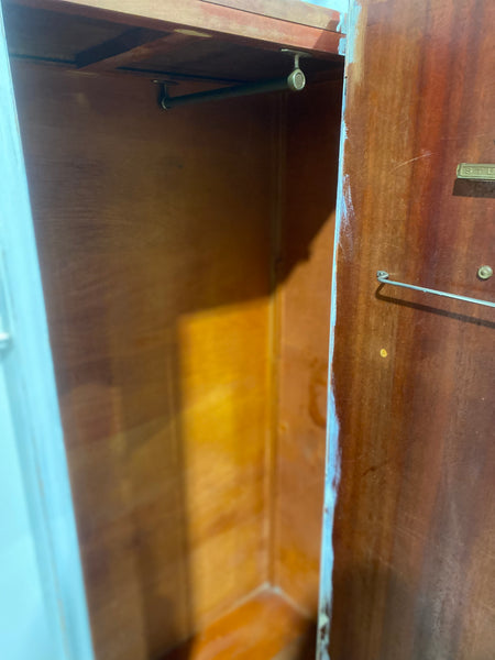 Vintage White Painted Single Wardrobe