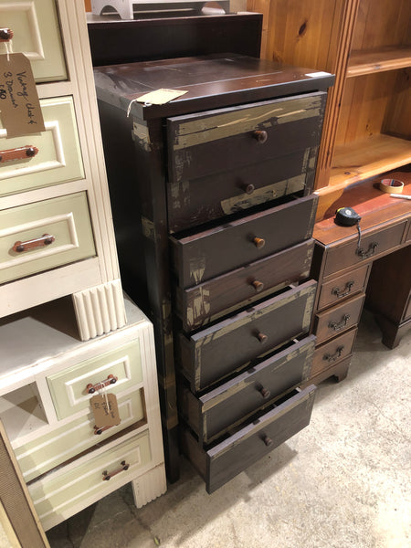 Veneer Tallboy Chest of 7 Drawers