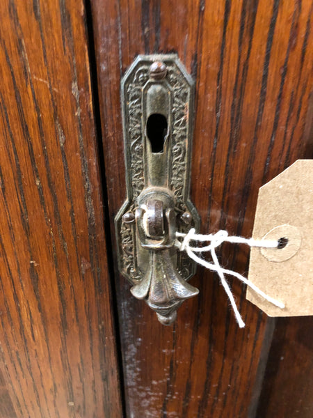 Mahogany Wardrobe with Oval Mirror