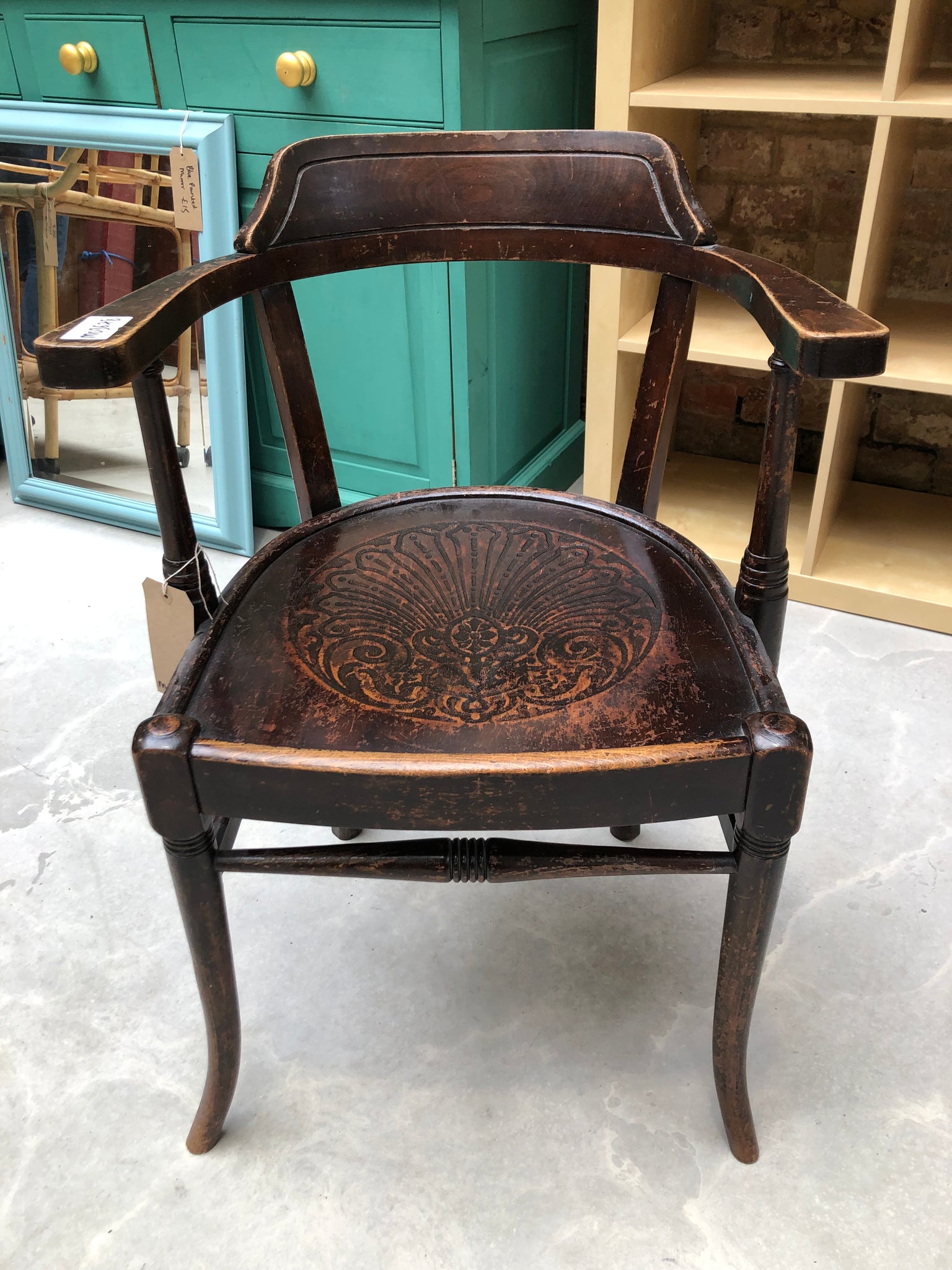 Antique Bentwood Carver Chair