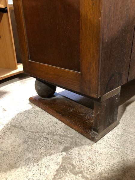 Vintage Art Deco Oak Compact Sideboard