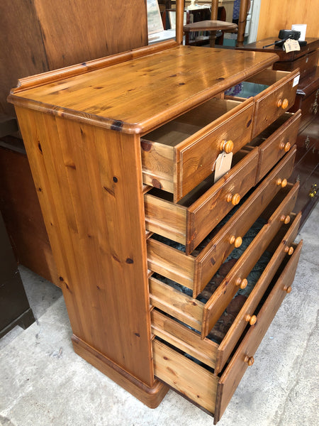 Pine Tallboy Chest of Drawers