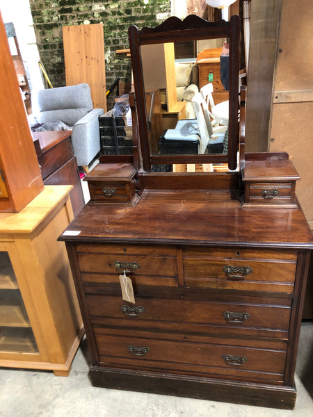 Antique Chest of Drawers with Mirror