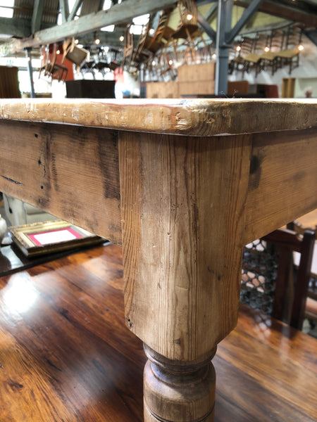 Small Rustic Pine Farmhouse Dining Table