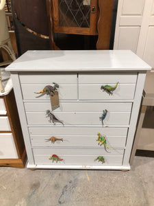 Dinosaur Knob Two over Three Chest of Drawers