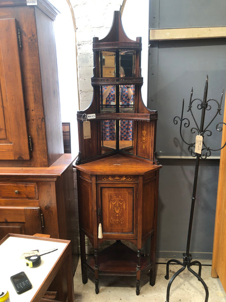 Decorative Inlaid Mirrored Corner Unit